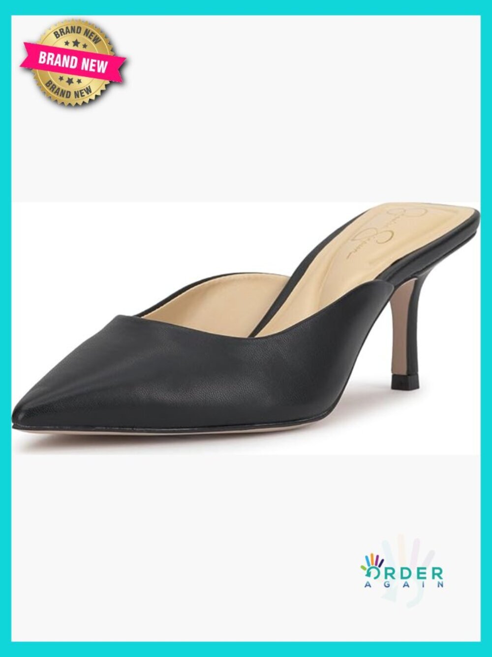 Elegant Pointed Toe Stiletto Mule Heels Chic Party Shoes Slip-On